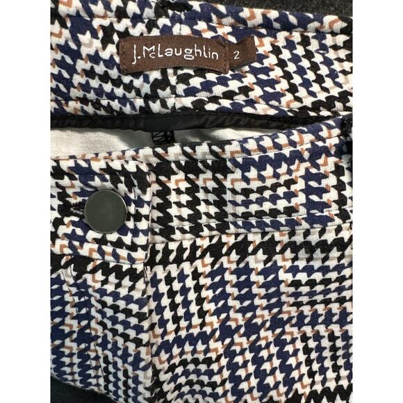 J. McLaughlin Becca Houndstooth Stretch Straight Ankle Pants, Size 2, EUC - Picture 7 of 7